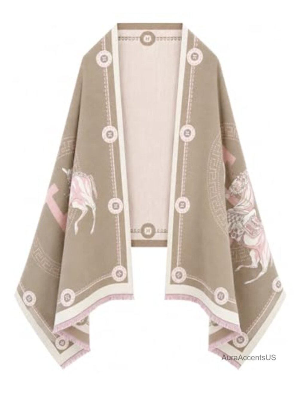 Reversible Pashmina Shawl Wrap Acrylic Scarf Women's One Size